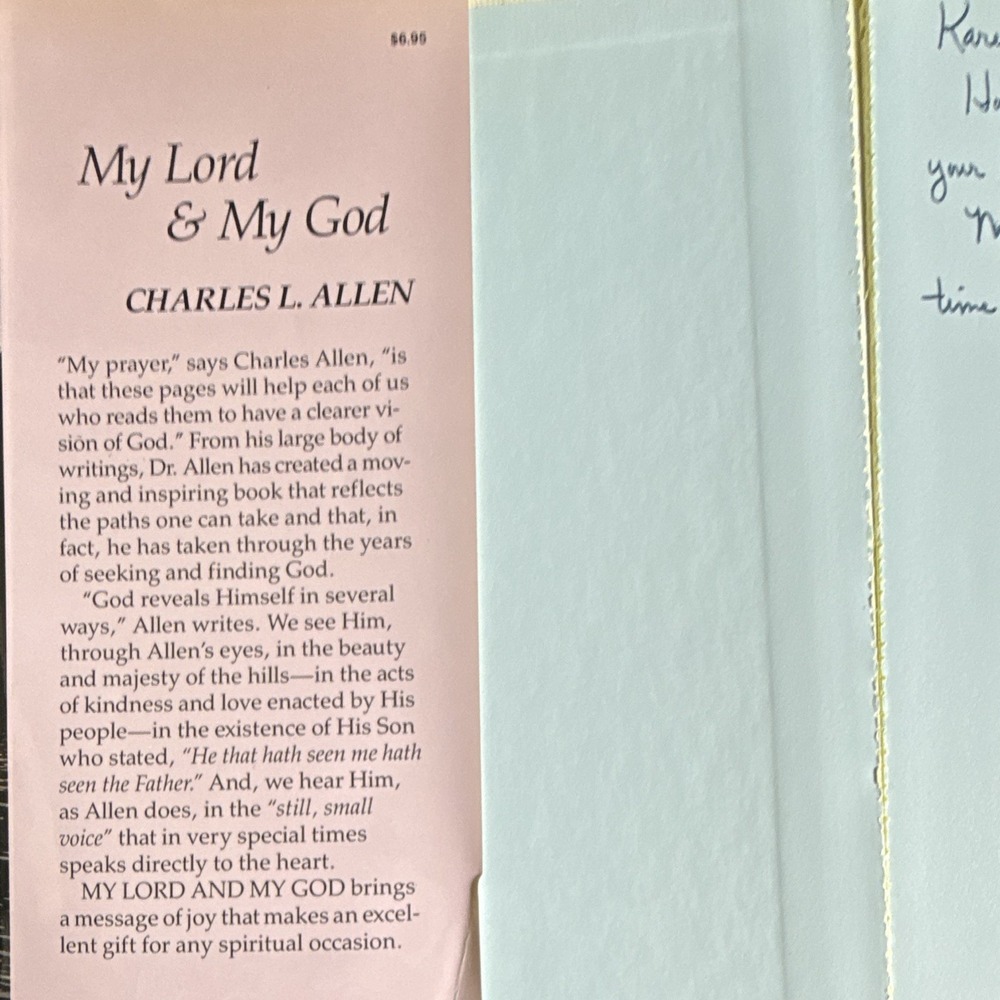 My Lord & My God by Charles L. Allen 1978 Vintage Christian Inspirational Book - Picture 2 of 3
